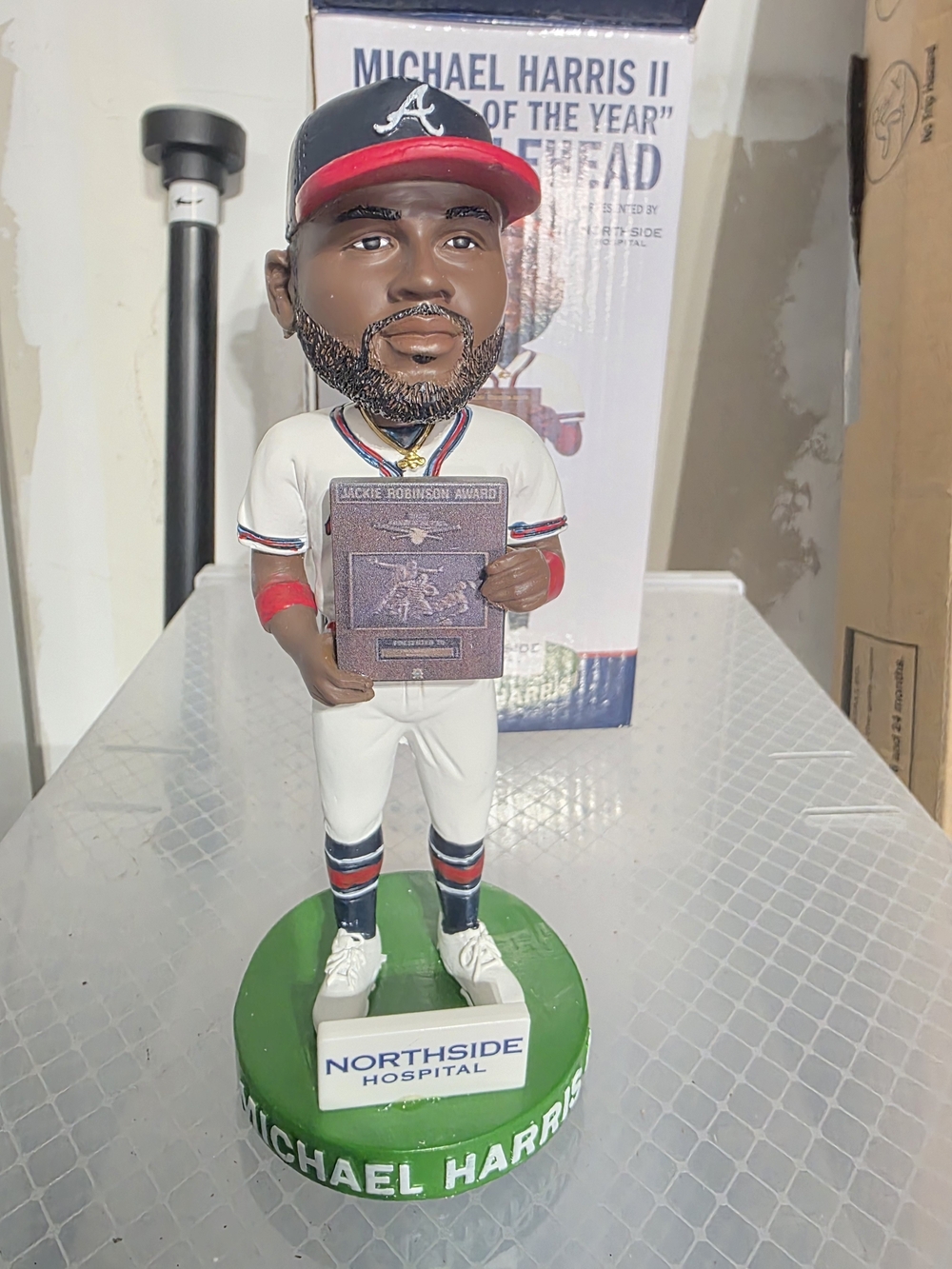 Michael Harris II Atlanta Braves Style Baseball Bobblehead - White & Red